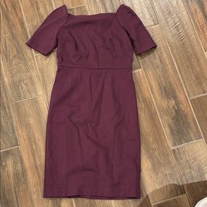 Ann Taylor Rich Burgundy Midi Dress